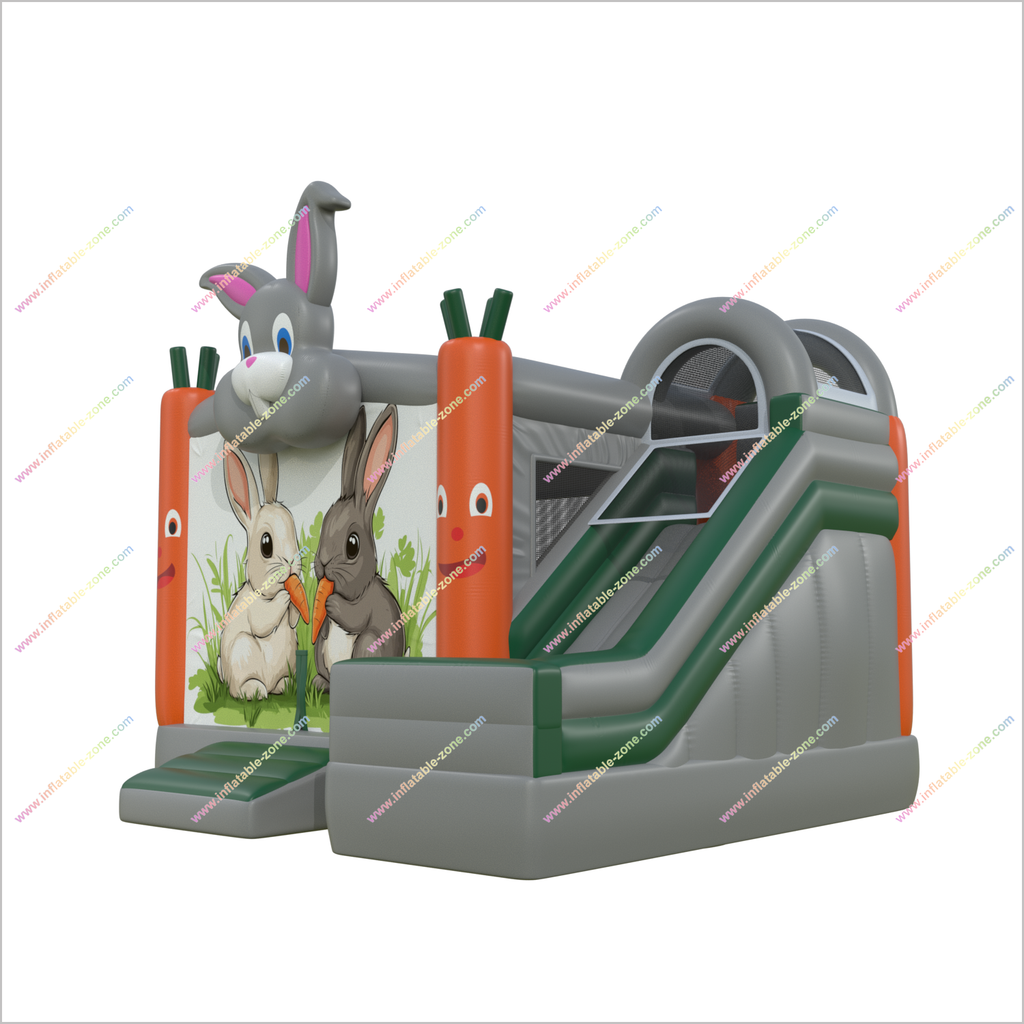 Castello Gonfiabile Bianco 12FT (3,5x2,5x2,5 M) Per Feste E Giochi Bambini, Con Ventilatore