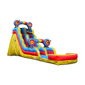 Target Commercial Grade Water Slide With Pool Multicolor Bouncy Slide Inflatable Waterslides