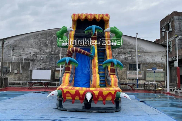 Blow Up Water Slide Big Inflatable Pontoon Slides A Bounce House Play Center Giant Waterslide