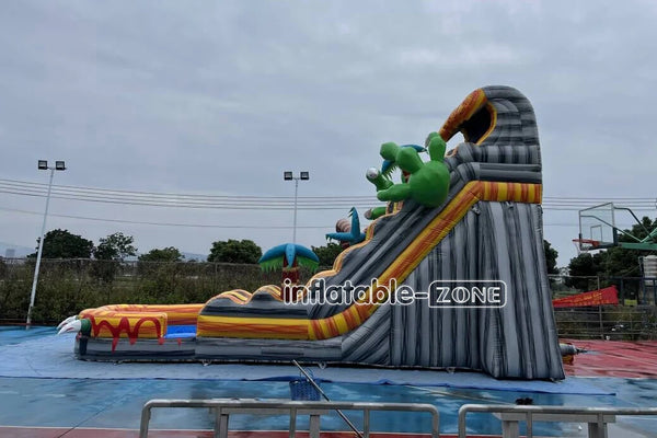 Blow Up Water Slide Big Inflatable Pontoon Slides A Bounce House Play Center Giant Waterslide