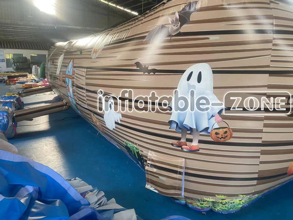 Exercise And Play Haunted Fun House Inflatable Maze Sports Game Halloween Blow Up Party Near Me