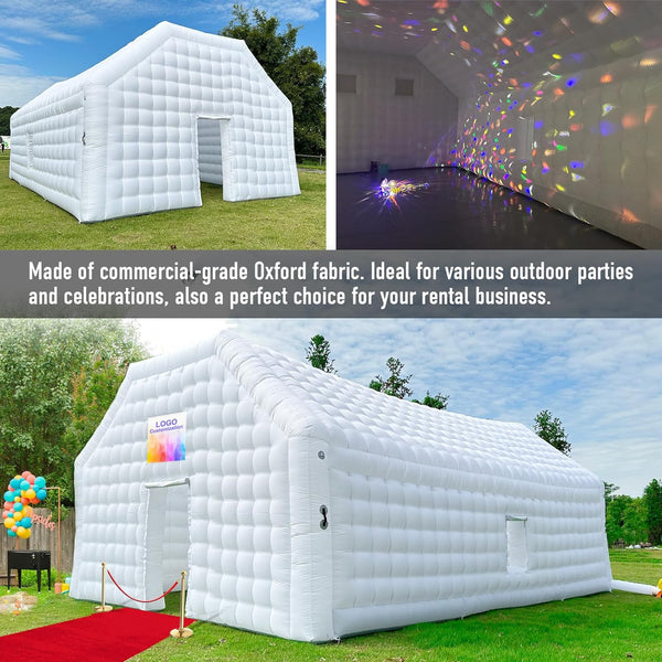 White Inflatable Night Club Disco Tent Cube Gazebo Event House with Logo Area Portable Large Inflatable Party Tent for Parties Events