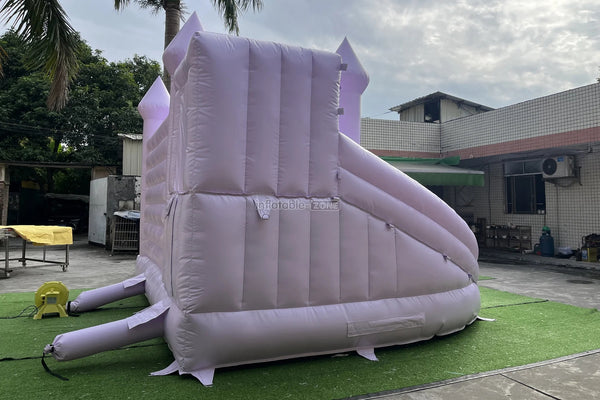 Pastel Purple Bouncy House With Slide Romantic Bounce House Castle
