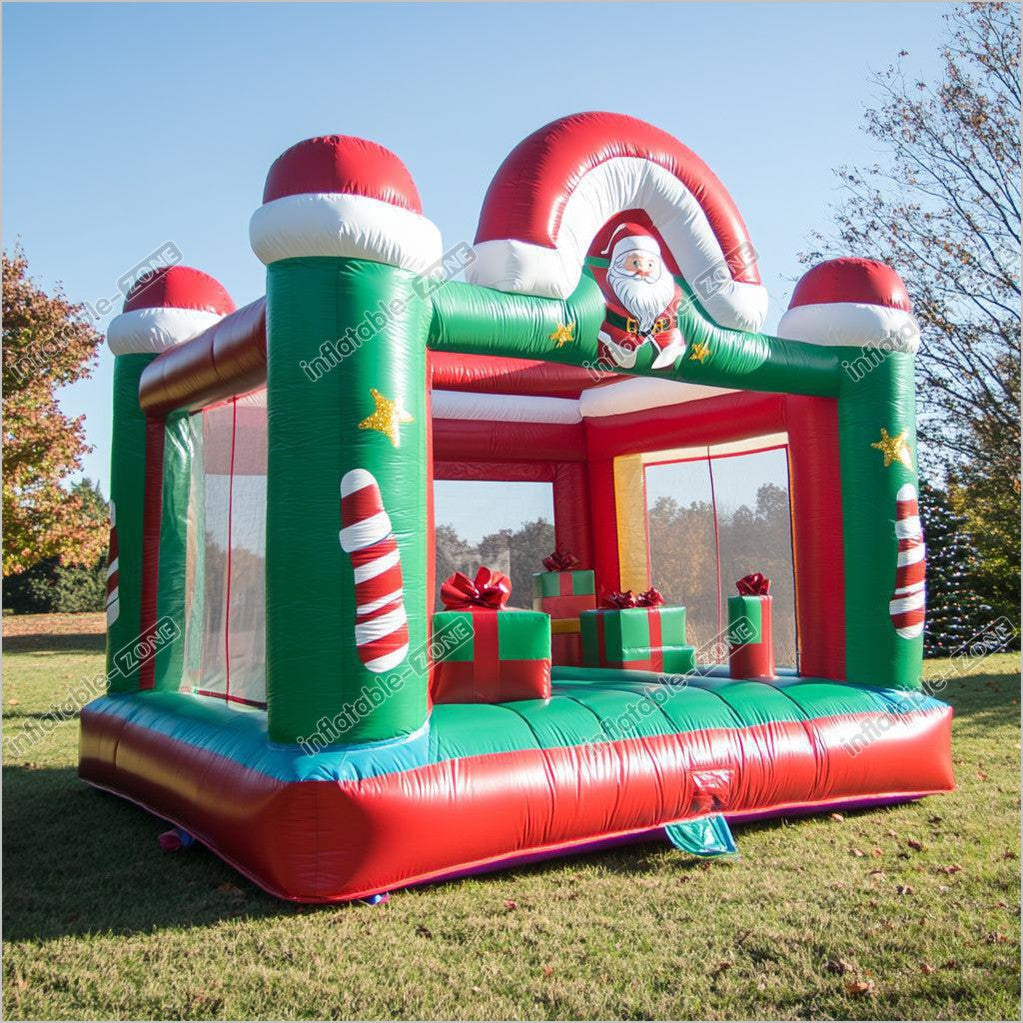 Christmas Santa Jumping Castle Bounce Inflatables Near Me Outdoor Jump