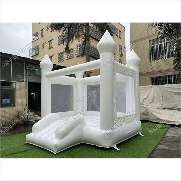 White Inflatable Bounce House White Castle Bounce House Jumper