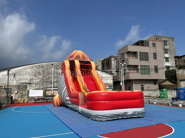 Inflatable Outdoor Water Slides, Commercial Water Slide With Inflatable Pool Combo