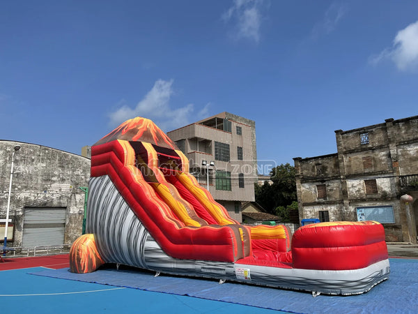 Inflatable Outdoor Water Slides, Commercial Water Slide With Inflatable Pool Combo