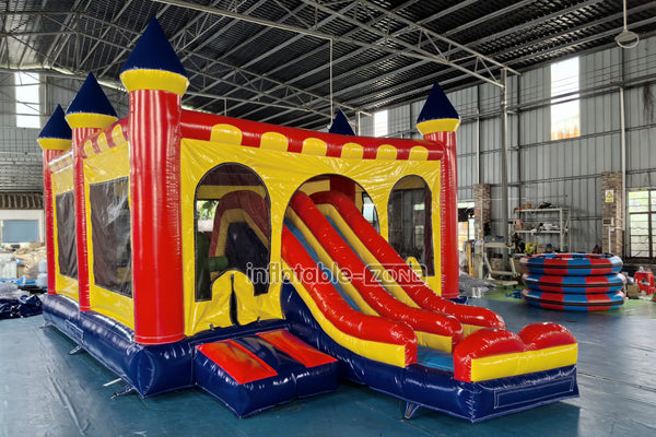 Commercial Inflatable Bouncy Castle With Slide Combo Air Bouncer Blow Up Indoor Kids Inflatable Trampoline Bounce House