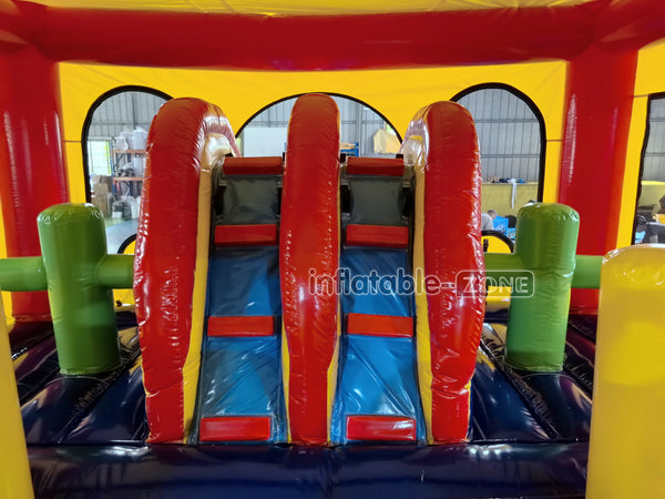 Commercial Inflatable Bouncy Castle With Slide Combo Air Bouncer Blow Up Indoor Kids Inflatable Trampoline Bounce House