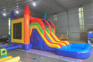 Commercial Indoor Inflatable Jumping Castle Bouncer Combo Party Inflatable Bouncy House And Slide With Pool
