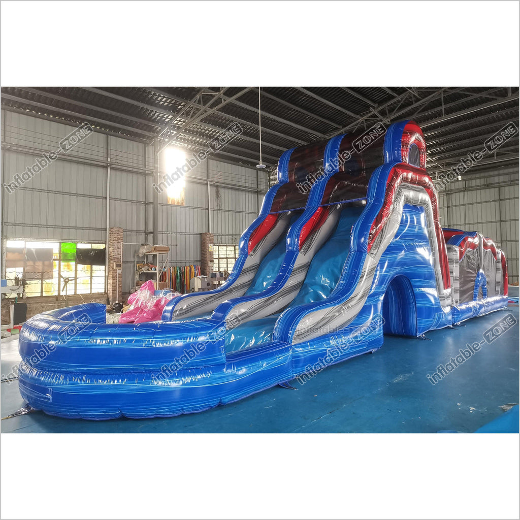 Indoor Slip And Slide Obstacle Course For Adults Swimming Pool Inflata ...