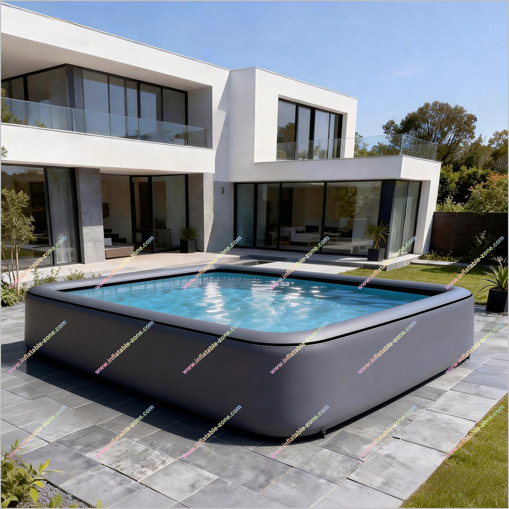 Portable Inflatable Swimming Pool Large Rectangular Inflatable Pool Fu