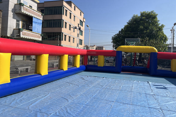 Giant Inflatable Soccer Field Bounce Round Inflatable Football Fun Sports Court