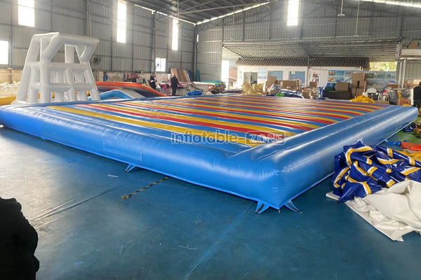 Giant Rainbow Inflatable Jump Pad Funny Inflatable Jumping Mat Inflatable Bounce Board Party Game