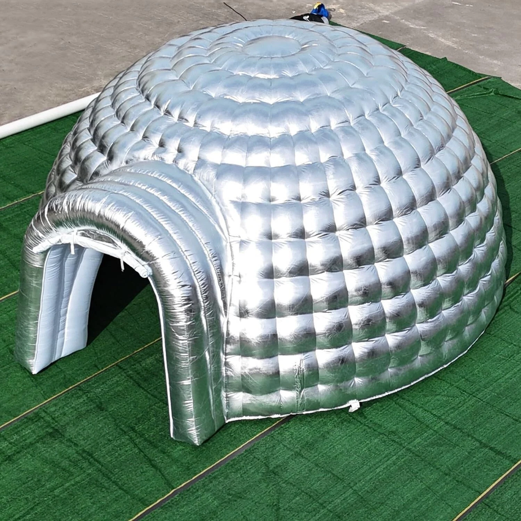 silver tents Silver Inflatable Dome Tent Big Bubble House Inflatable Igloo Party Te
