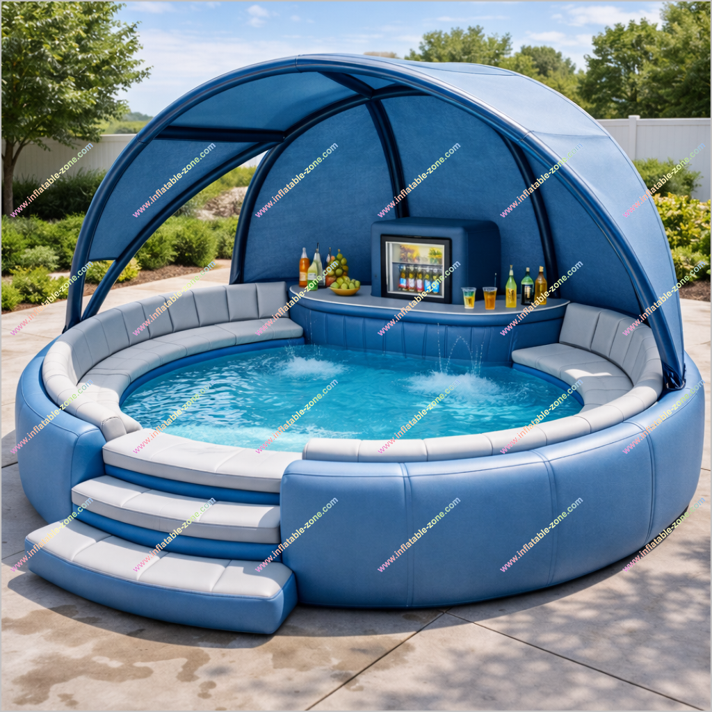 Outdoor Pool Fridge Floating Inflatable Bar Luxury Backyard Ideas Infl