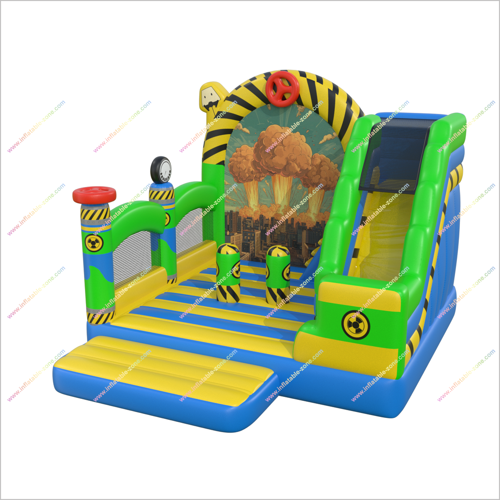 Toxic Infladable Toxic Combination Inflatable Slide And Bouncy Castle Inflatable Playce