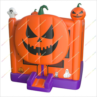 Halloween Inflatable Pumpkin Bouncy Castle Park Near Me Square Jack-O-Lantern Blow Up Bounce House For Sale - Inflatable-Zone