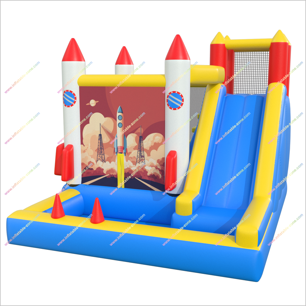 Inflatable Roket Inflatable Rocket Bouncy Castle And Ball Pit Hire Best Inflatable ...
