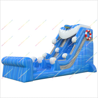 Ocean Waves Waterslides Pool Awesome Backyard Playgrounds Inflatable Water Slide Pool For Sale - Inflatable-Zone