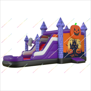 Halloween Party Games Bounce Houses With Water Slides Inflatable Pool Rental Near Me Jumping Castle Waterslide Combo - Inflatable-Zone