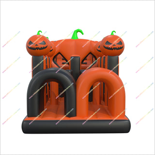 Halloween Obstacle Course Bounce House Inflatable Theme Park Spooky Pumpkin Inflatable Assault Course Adults - Inflatable-Zone