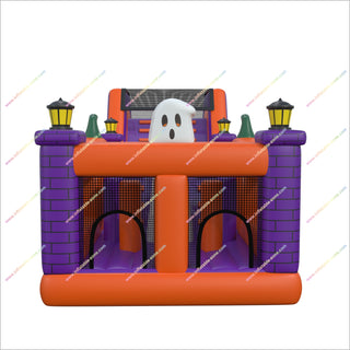 Halloween-Themed Obstacle Course Blow Ups Ghost And Pumpkins Inflatable Obstacle Course Rental For Adults - Inflatable-Zone