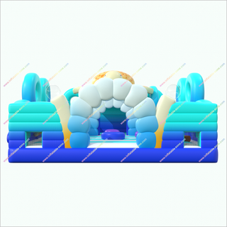 Turtle-Themed Inflatable Play Area Near Me Obstacle Bounce House Rental Childrens Party Games - Inflatable-Zone