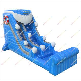 Ocean Waves Waterslides Pool Awesome Backyard Playgrounds Inflatable Water Slide Pool For Sale - Inflatable-Zone