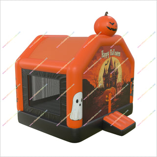 Cute Happy Halloween Inflatable Haunted House Rental Inflatable Pumpkin And Ghost Bouncy Castle For Childrens Parties - Inflatable-Zone
