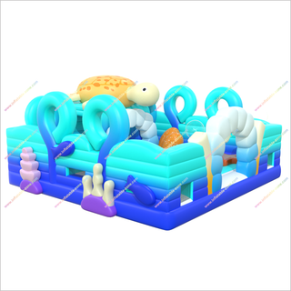 Turtle-Themed Inflatable Play Area Near Me Obstacle Bounce House Rental Childrens Party Games - Inflatable-Zone