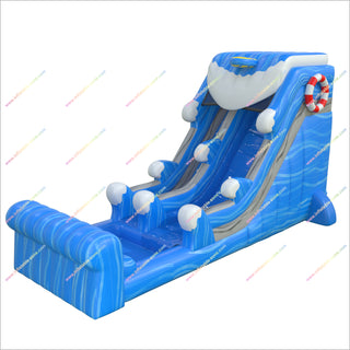 Ocean Waves Waterslides Pool Awesome Backyard Playgrounds Inflatable Water Slide Pool For Sale - Inflatable-Zone