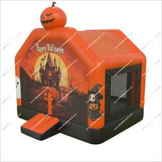 Cute Happy Halloween Inflatable Haunted House Rental Inflatable Pumpkin And Ghost Bouncy Castle For Childrens Parties - Inflatable-Zone