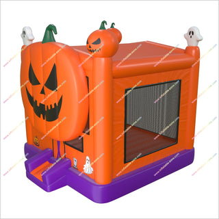 Halloween Inflatable Pumpkin Bouncy Castle Park Near Me Square Jack-O-Lantern Blow Up Bounce House For Sale - Inflatable-Zone
