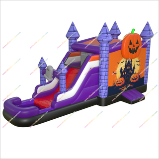 Halloween Party Games Bounce Houses With Water Slides Inflatable Pool Rental Near Me Jumping Castle Waterslide Combo - Inflatable-Zone