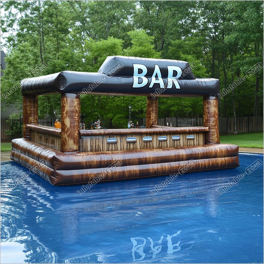Inflatable Floating Bar Backyard Water Toys Inflatable Pool Bar ...