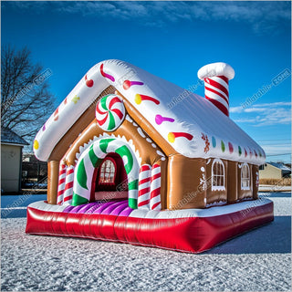 bounce tent Christmas Candyland Theme Party Childrens Bounce House Fun Winter Activities Inflatable Jumping Castle Rental