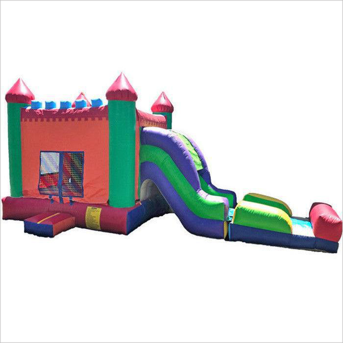 Rainbow Inflatable City Bounce Jumpers , Commericial Inflatable Bouncy