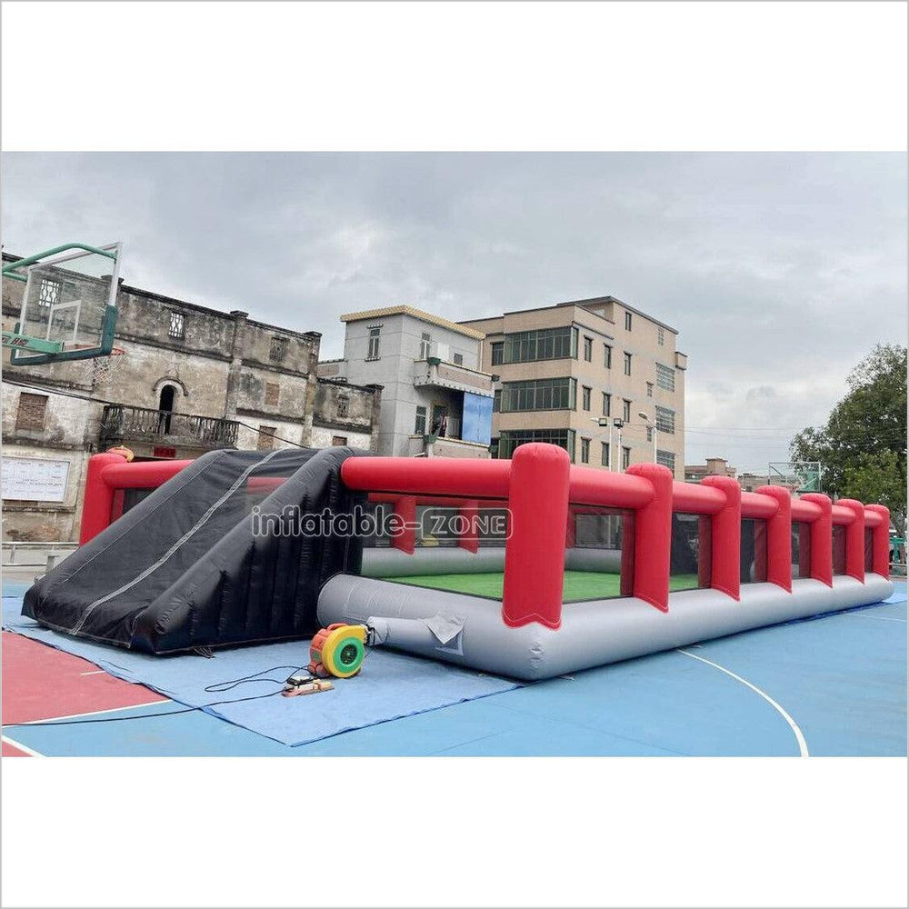 Outdoor Inflatable Football Pitch Playground Giant Inflatable Soccer F