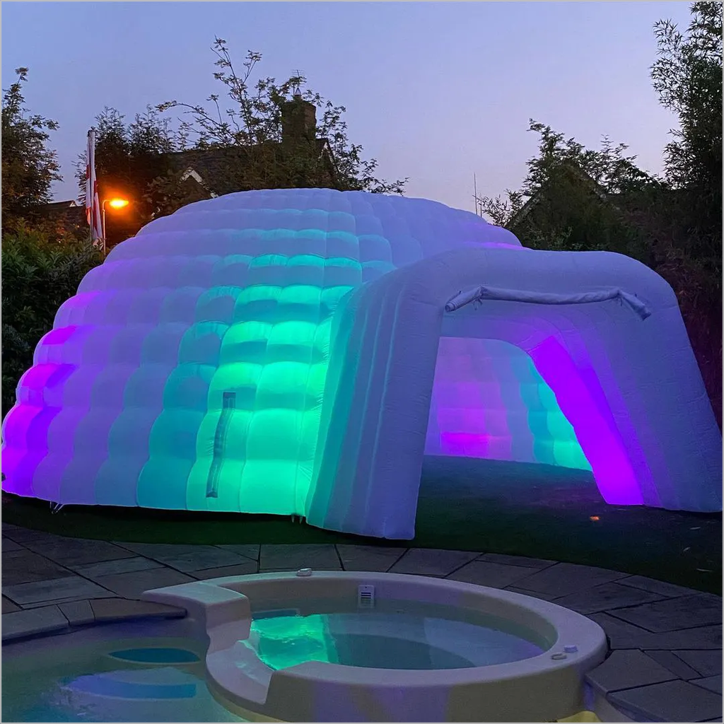Commercial LED Lighting Inflatable Igloo Tent Night Club Near Me Backy