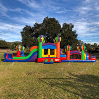 Adventure Bounce House Jumping Castle Obstacle Course Jumper With Slide Combo My Party Inflatables - Inflatable-Zone