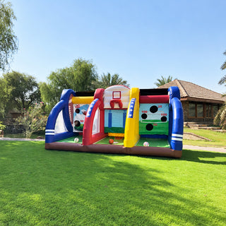Shooting Sports Rugby Ball Basketball Football Inflatable Fun Park Interactive Game For Students - Inflatable-Zone