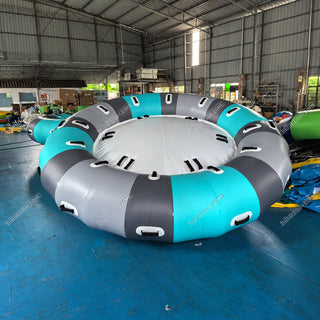 Inflatable Water Rotating Disco Boat Water Game Toy Inflatable Floating Spinner Twister For Water Entertainment - Inflatable-Zone