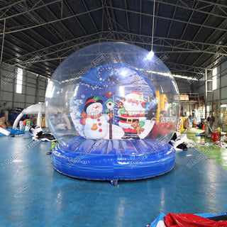 Inflatable Christmas Snowman Snow Globe Blow Up Santa Snow Globe Human Inflatable Snow Globe - Inflatable-Zone