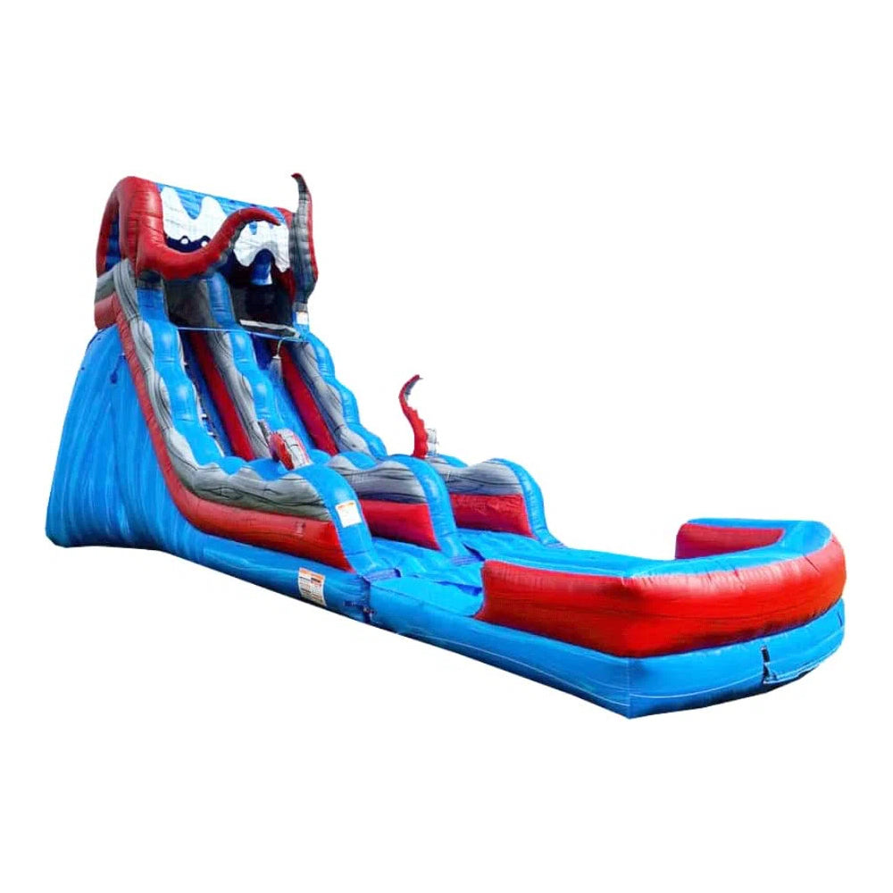 Ocean Battle Commercial Grade Water Slide With Pool Inflatables In The Water Splash Bounce