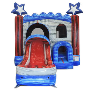 Inflatable Bounce House And Slide Combo Party With The Stars Bouncy Castle Soft Play