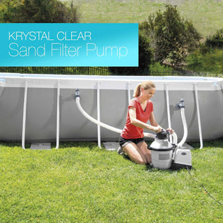 1500 GPH Pump Flow Rate Improved Circulation and Filtration INTEX SX1500 Krystal Clear Sand Filter Pump