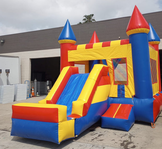 Kids inflatable bounce house with slide, big bounce houses