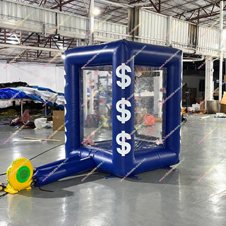 Cash Cube Inflatable Money Blowing Booth Inflatable Money Grab Machine Cash Cube For Sale - Inflatable-Zone