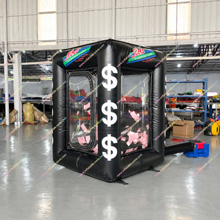 Outdoor Indoor Activities Inflatable Cash Cube Booth Black Grab Money Machine Inflatable Sport Games For Sale - Inflatable-Zone